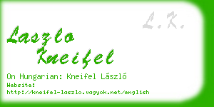 laszlo kneifel business card
